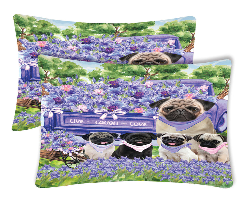 Pug Pillow Case: Explore a Variety of Designs, Custom, Personalized, Soft and Cozy Pillowcases Set of 2, Gift for Dog and Pet Lovers