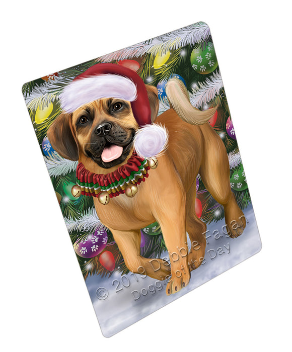 Trotting in the Snow Puggle Dog Cutting Board - For Kitchen - Scratch & Stain Resistant - Designed To Stay In Place - Easy To Clean By Hand - Perfect for Chopping Meats, Vegetables, CA81446