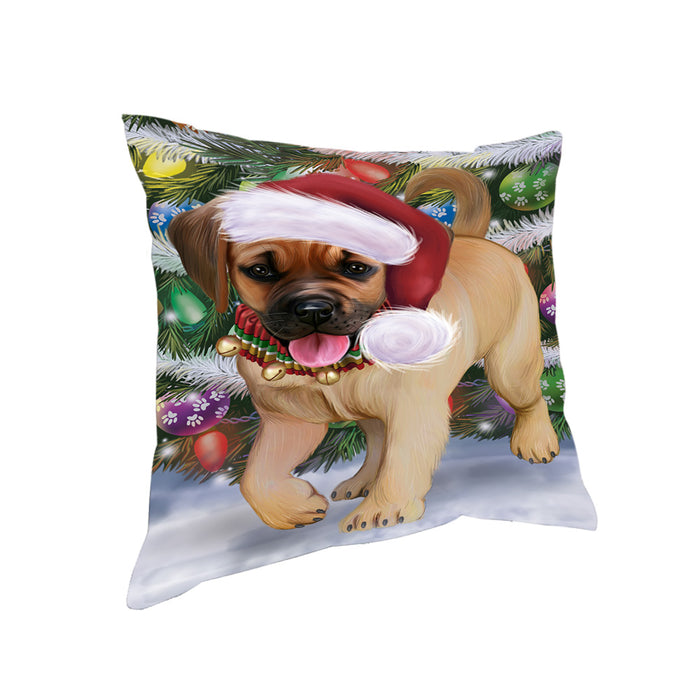 Trotting in the Snow Puggle Dog Pillow with Top Quality High-Resolution Images - Ultra Soft Pet Pillows for Sleeping - Reversible & Comfort - Ideal Gift for Dog Lover - Cushion for Sofa Couch Bed - 100% Polyester, PILA91081
