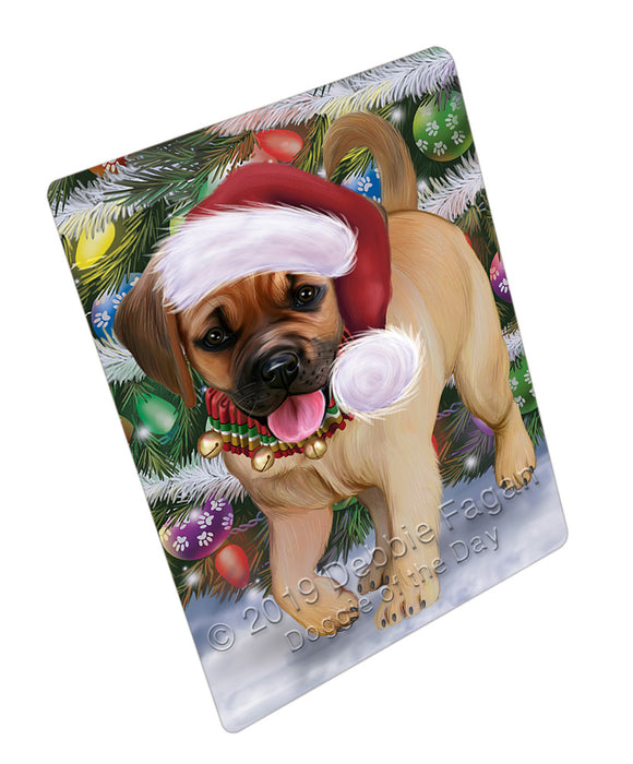 Trotting in the Snow Puggle Dog Cutting Board - For Kitchen - Scratch & Stain Resistant - Designed To Stay In Place - Easy To Clean By Hand - Perfect for Chopping Meats, Vegetables, CA81448