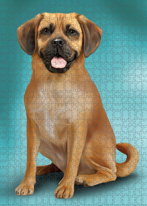 Puggle Dog Portrait Jigsaw Puzzle for Adults Animal Interlocking Puzzle Game Unique Gift for Dog Lover's with Metal Tin Box