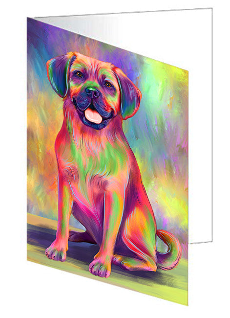 Paradise Wave Puggle Dog Handmade Artwork Assorted Pets Greeting Cards and Note Cards with Envelopes for All Occasions and Holiday Seasons GCD79871
