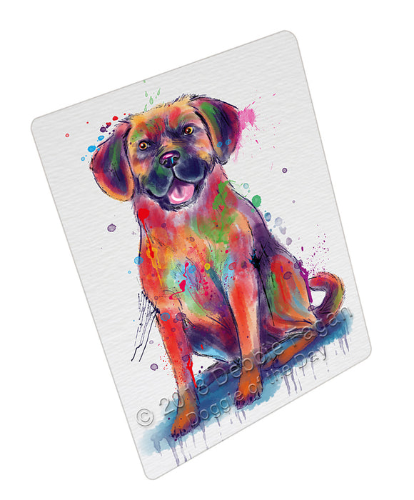 Watercolor Puggle Dog Cutting Board - For Kitchen - Scratch & Stain Resistant - Designed To Stay In Place - Easy To Clean By Hand - Perfect for Chopping Meats, Vegetables