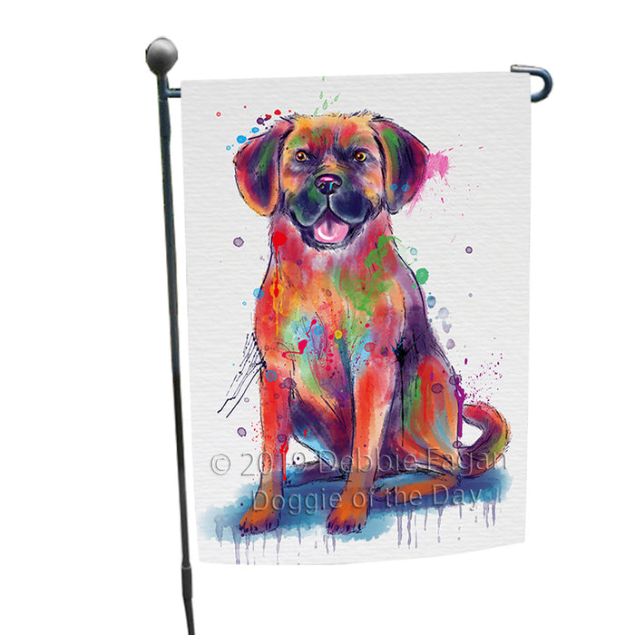 Watercolor Puggle Dog Garden Flag GFLG66375