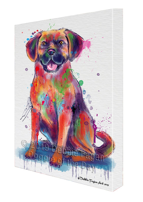 Watercolor Puggle Dog Canvas Print Wall Art Décor CVS145655