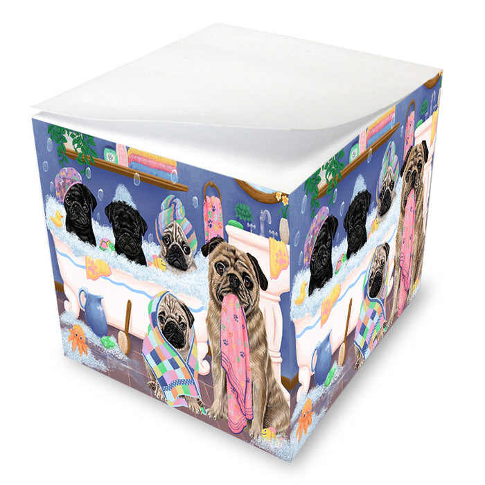 Rub A Dub Dogs In A Tub Pugs Dog Note Cube NOC54883