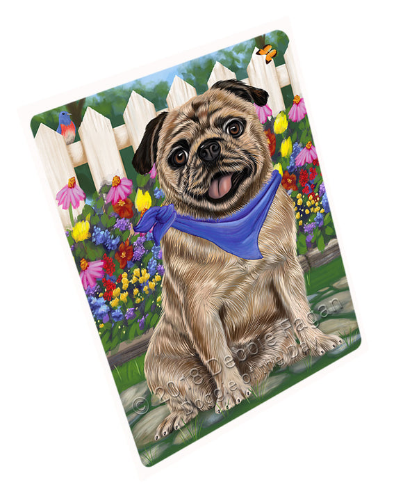 Spring Floral Pug Dog Cutting Board C54672