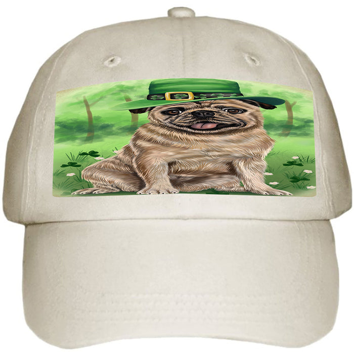 St. Patricks Day Irish Portrait Pug Dog Ball Hat Cap HAT51810