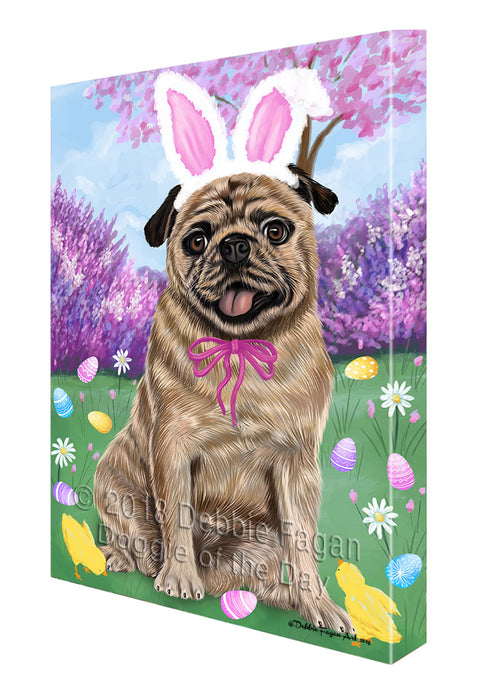 Pug Dog Easter Holiday Canvas Wall Art CVS58611