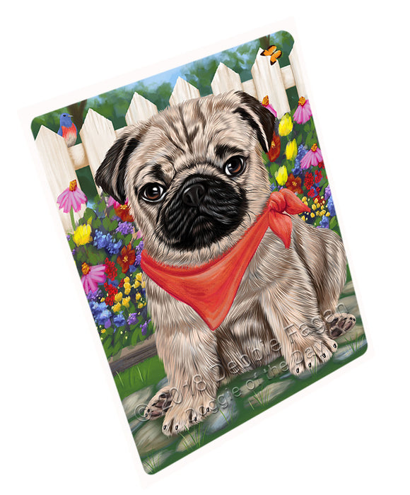 Spring Floral Pug Dog Cutting Board C54675