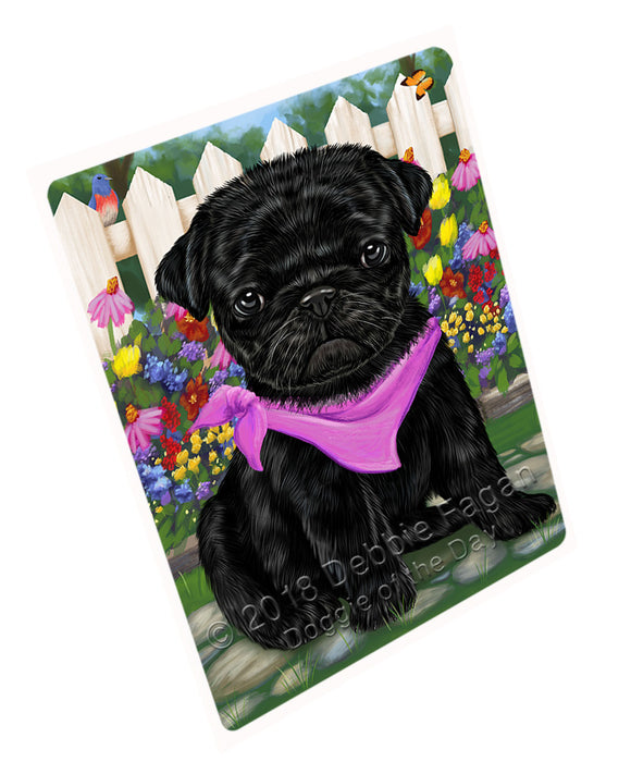 Spring Floral Pug Dog Magnet Mini (3.5" x 2") MAG54678