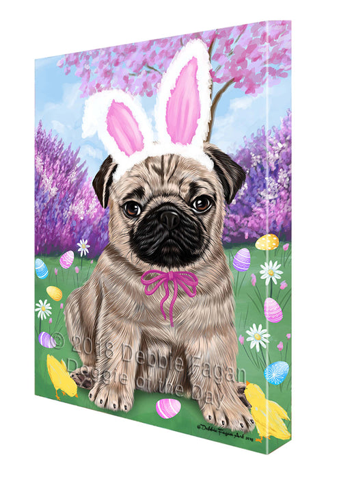 Pug Dog Easter Holiday Canvas Wall Art CVS58629