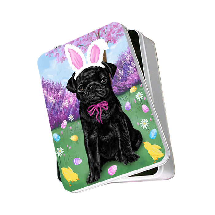 Pug Dog Easter Holiday Photo Storage Tin PITN49225
