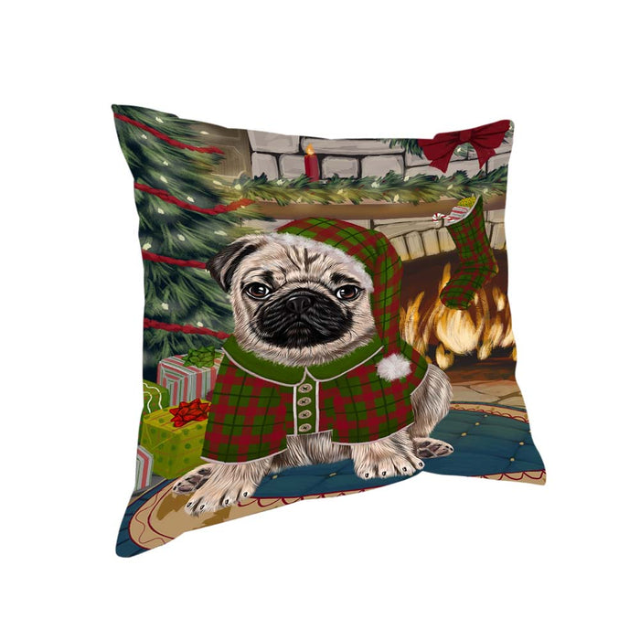 The Stocking was Hung Pug Dog Pillow PIL71208