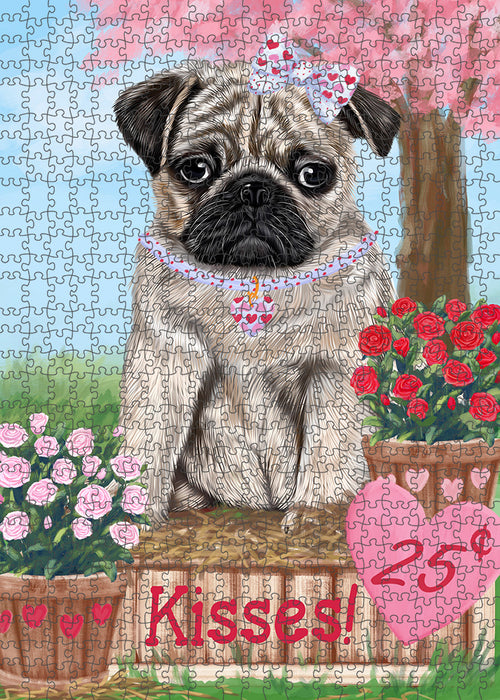 Rosie 25 Cent Kisses Pug Dog Puzzle with Photo Tin PUZL92184