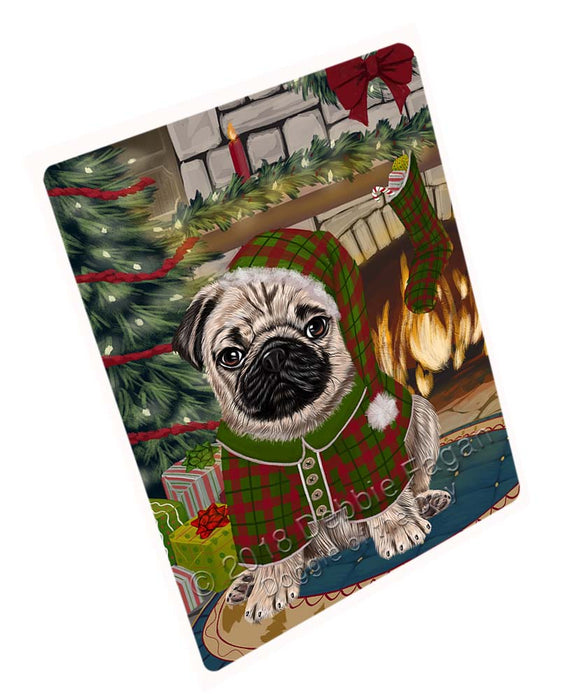 The Stocking was Hung Pug Dog Magnet MAG71847 (Small 5.5" x 4.25")