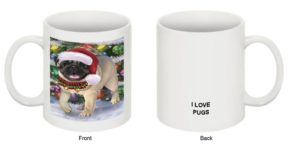 Trotting in the Snow Pug Dog Coffee Mug MUG52055