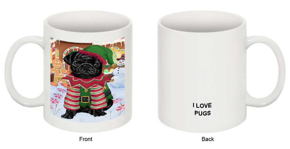 Christmas Gingerbread House Candyfest Pug Dog Coffee Mug MUG51884