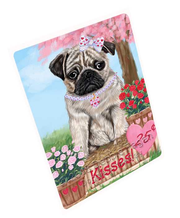 Rosie 25 Cent Kisses Pug Dog Magnet MAG73122 (Small 5.5" x 4.25")