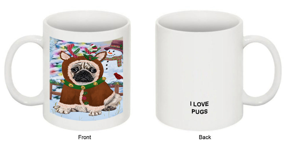 Christmas Gingerbread House Candyfest Pug Dog Coffee Mug MUG51885