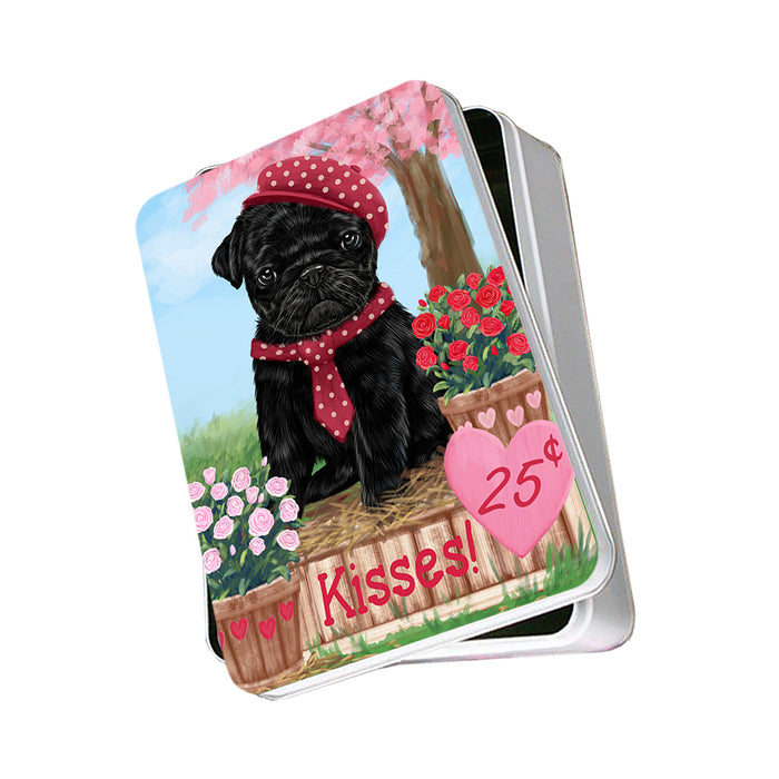 Rosie 25 Cent Kisses Pug Dog Photo Storage Tin PITN55939
