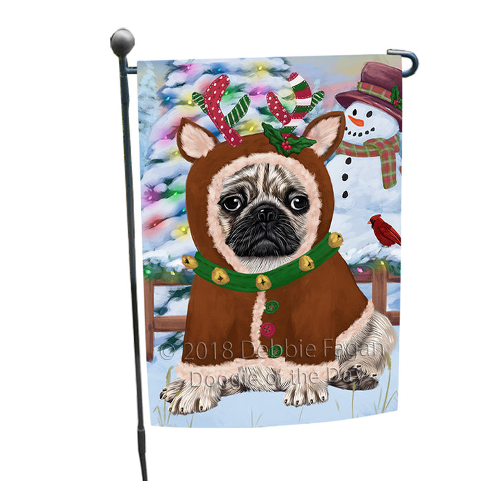 Christmas Gingerbread House Candyfest Pug Dog Garden Flag GFLG57115