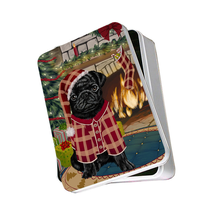 The Stocking was Hung Pug Dog Photo Storage Tin PITN55514