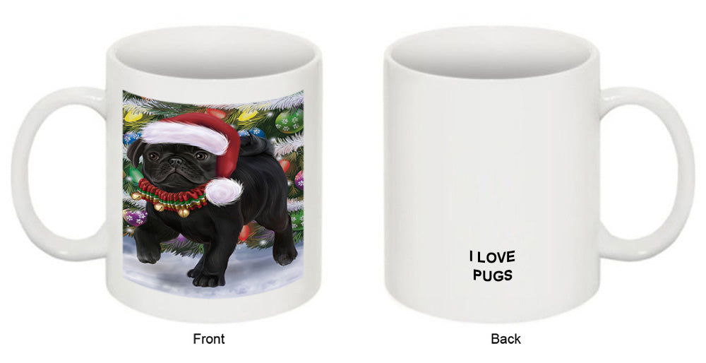 Trotting in the Snow Pug Dog Coffee Mug MUG52057