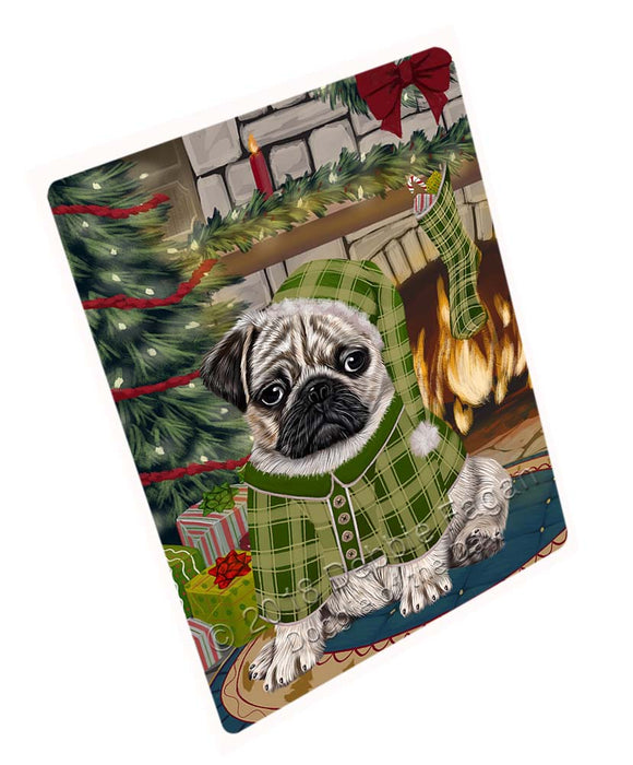 The Stocking was Hung Pug Dog Magnet MAG71853 (Small 5.5" x 4.25")