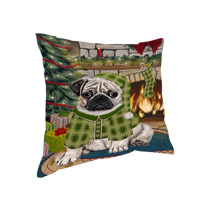 The Stocking was Hung Pug Dog Pillow PIL71216