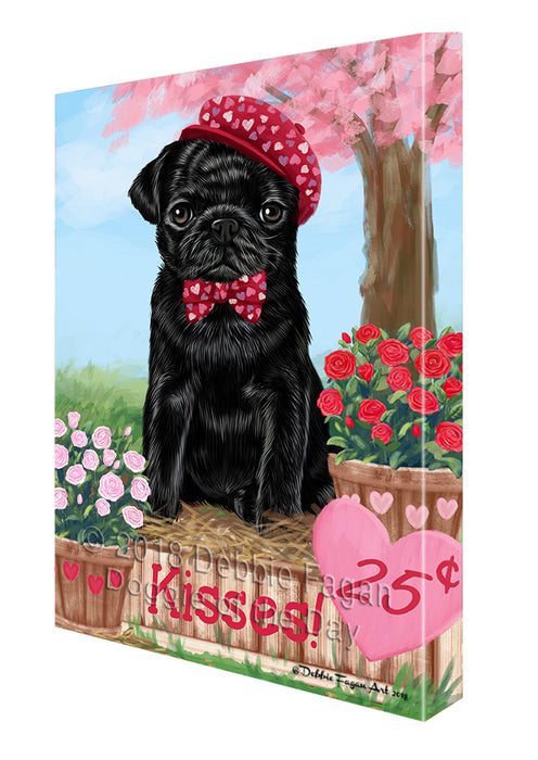 Rosie 25 Cent Kisses Pug Dog Canvas Print Wall Art Décor CVS126197