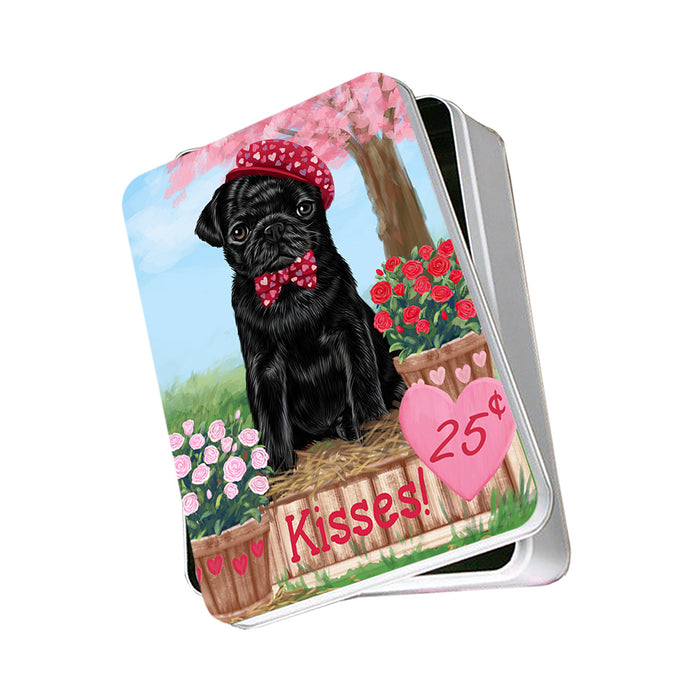 Rosie 25 Cent Kisses Pug Dog Photo Storage Tin PITN55940