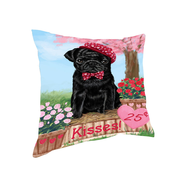 Rosie 25 Cent Kisses Pug Dog Pillow PIL78280