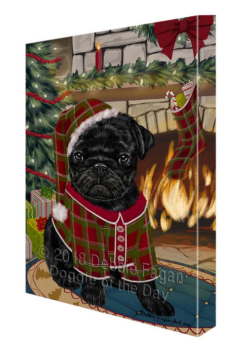 The Stocking was Hung Pug Dog Canvas Print Wall Art Décor CVS120086