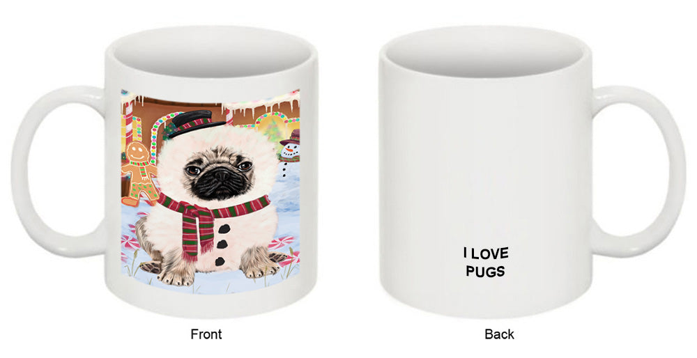 Christmas Gingerbread House Candyfest Pug Dog Coffee Mug MUG51887