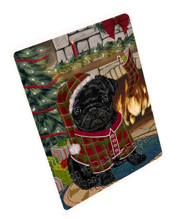 The Stocking was Hung Pug Dog Magnet MAG71856 (Small 5.5" x 4.25")