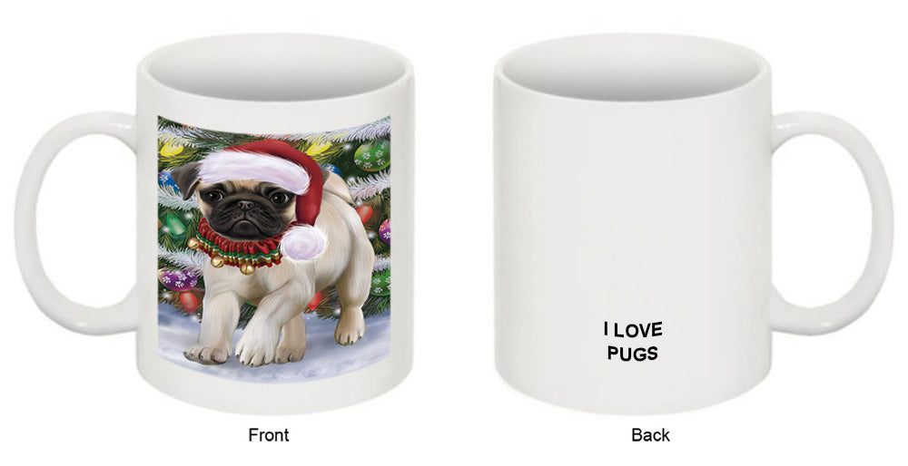 Trotting in the Snow Pug Dog Coffee Mug MUG52058