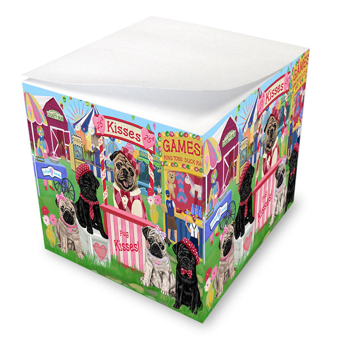 Carnival Kissing Booth Pugs Dog Note Cube NOC53987