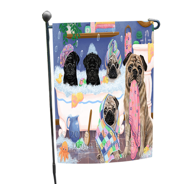 Rub A Dub Dogs In A Tub Pugs Dog Garden Flag GFLG57439