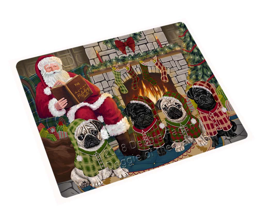 Christmas Cozy Holiday Tails Pugs Dog Magnet MAG71271 (Small 5.5" x 4.25")