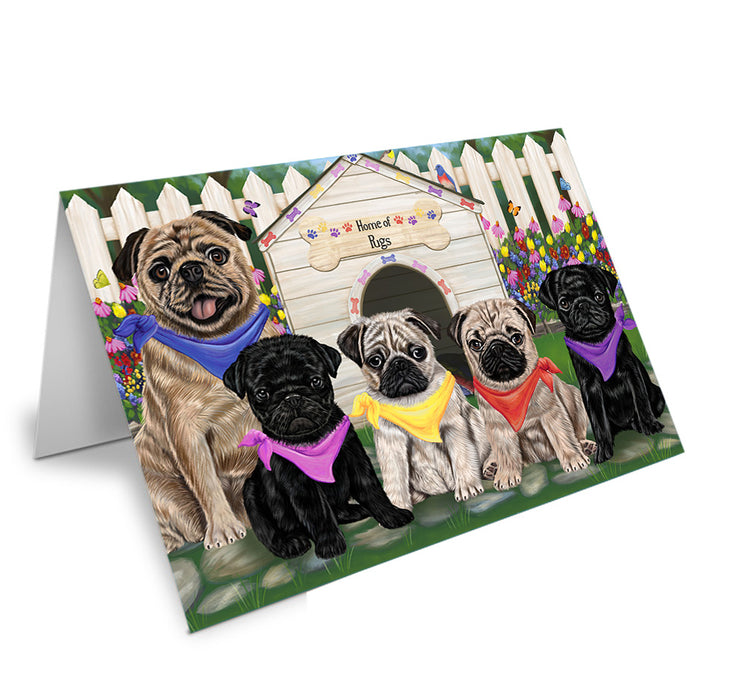 Spring Dog House Rhodesian Ridgebacks Dog Handmade Artwork Assorted Pets Greeting Cards and Note Cards with Envelopes for All Occasions and Holiday Seasons GCD54623