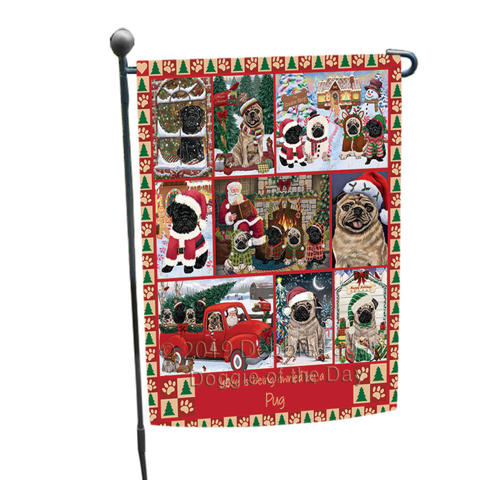Love is Being Owned Christmas Pug Dogs Garden Flag GFLG65916