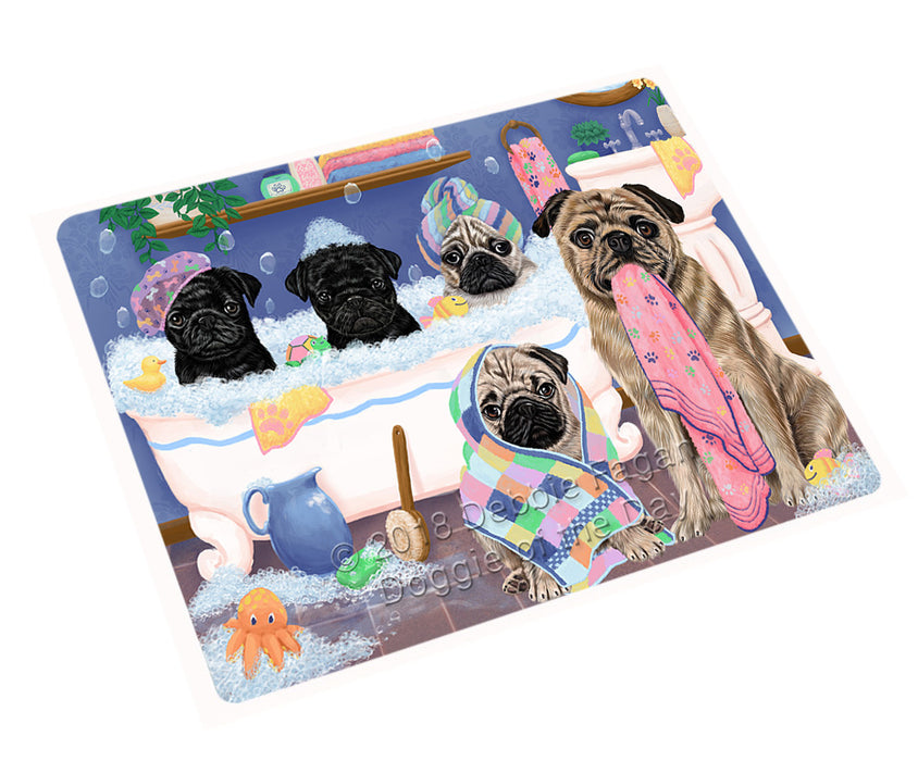 Rub A Dub Dogs In A Tub Pugs Dog Magnet MAG75570 (Small 5.5" x 4.25")