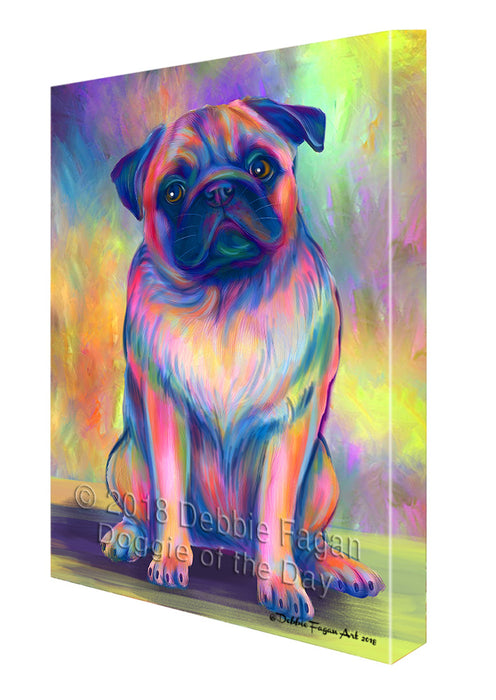 Paradise Wave Pug Dog Canvas Print Wall Art Décor CVS132758