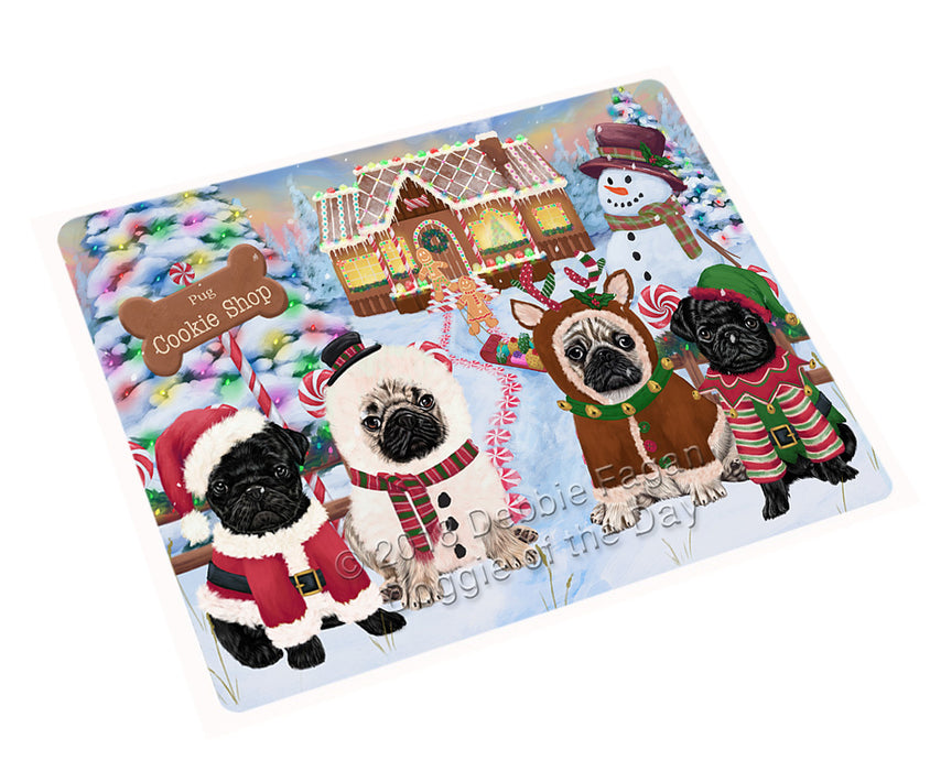Holiday Gingerbread Cookie Shop Pugs Dog Cutting Board C74673