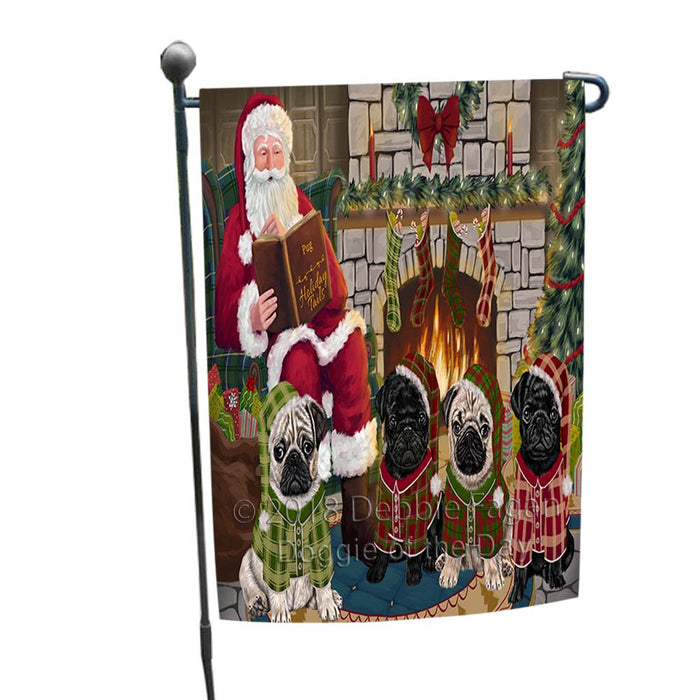 Christmas Cozy Holiday Tails Pugs Dog Garden Flag GFLG55671