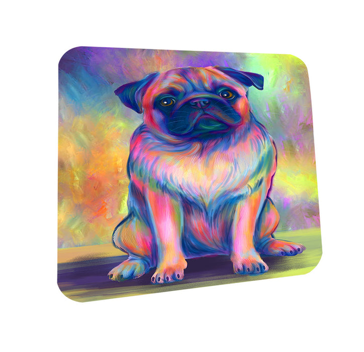 Paradise Wave Pug Dog Coasters Set of 4 CST56684