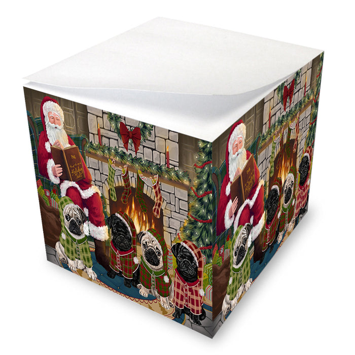 Christmas Cozy Holiday Tails Pugs Dog Note Cube NOC53724