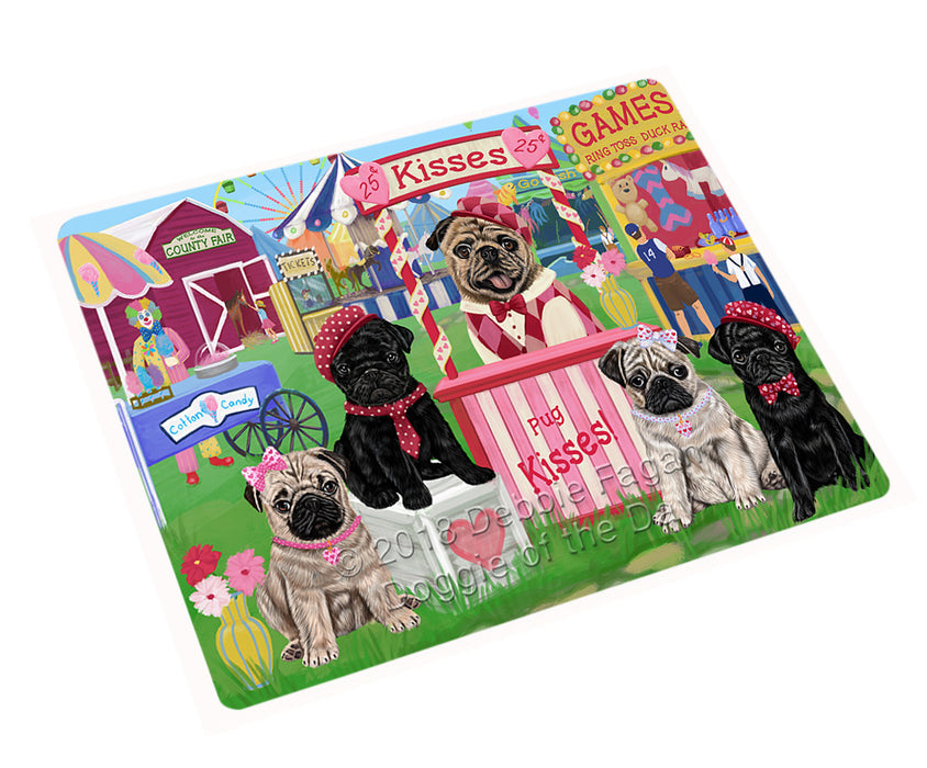 Carnival Kissing Booth Pugs Dog Cutting Board C72882