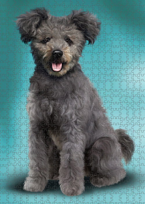 Pumi Dog Portrait Jigsaw Puzzle for Adults Animal Interlocking Puzzle Game Unique Gift for Dog Lover's with Metal Tin Box